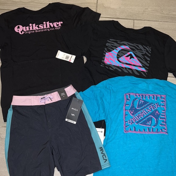 🔥 YOUTH BOY CLOTHING BUNDLE BOX RETRO SWIM TSHIRT LOT OF 4 NWT 🔥 - Picture 1 of 6